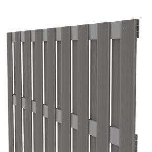 2880 JUMBO WPC ALU Anthrazit/Anthrazit 179x179 Cm Schrägansicht