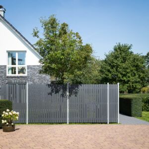 Squadra Anthrazit Metallpfosten Silber S 14